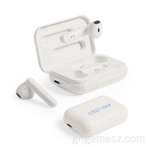 Eco Friendly Wheat StrawTruely Wireless TWS Earbuds